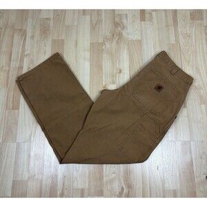Men’s Carhartt Dungaree Work Pants / Brown / Size 34 x 34